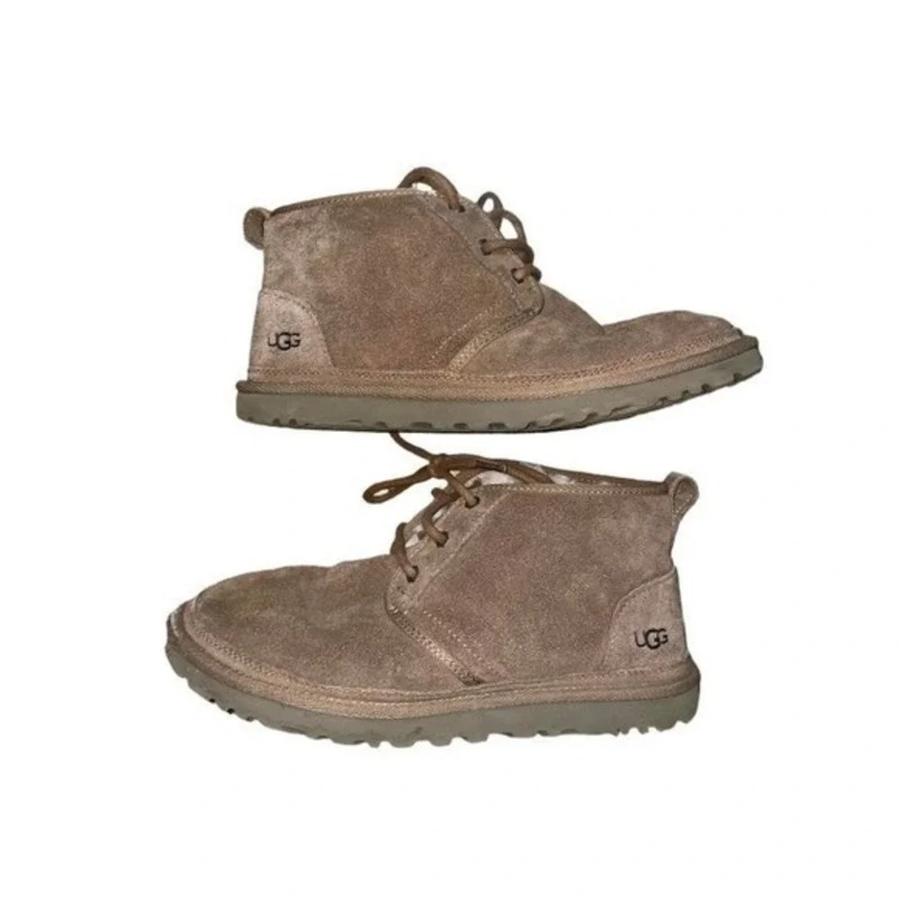 UGG Neumel 3236 Mens Tan Suede Sheepskin Lined Chukka Boots Size 10
